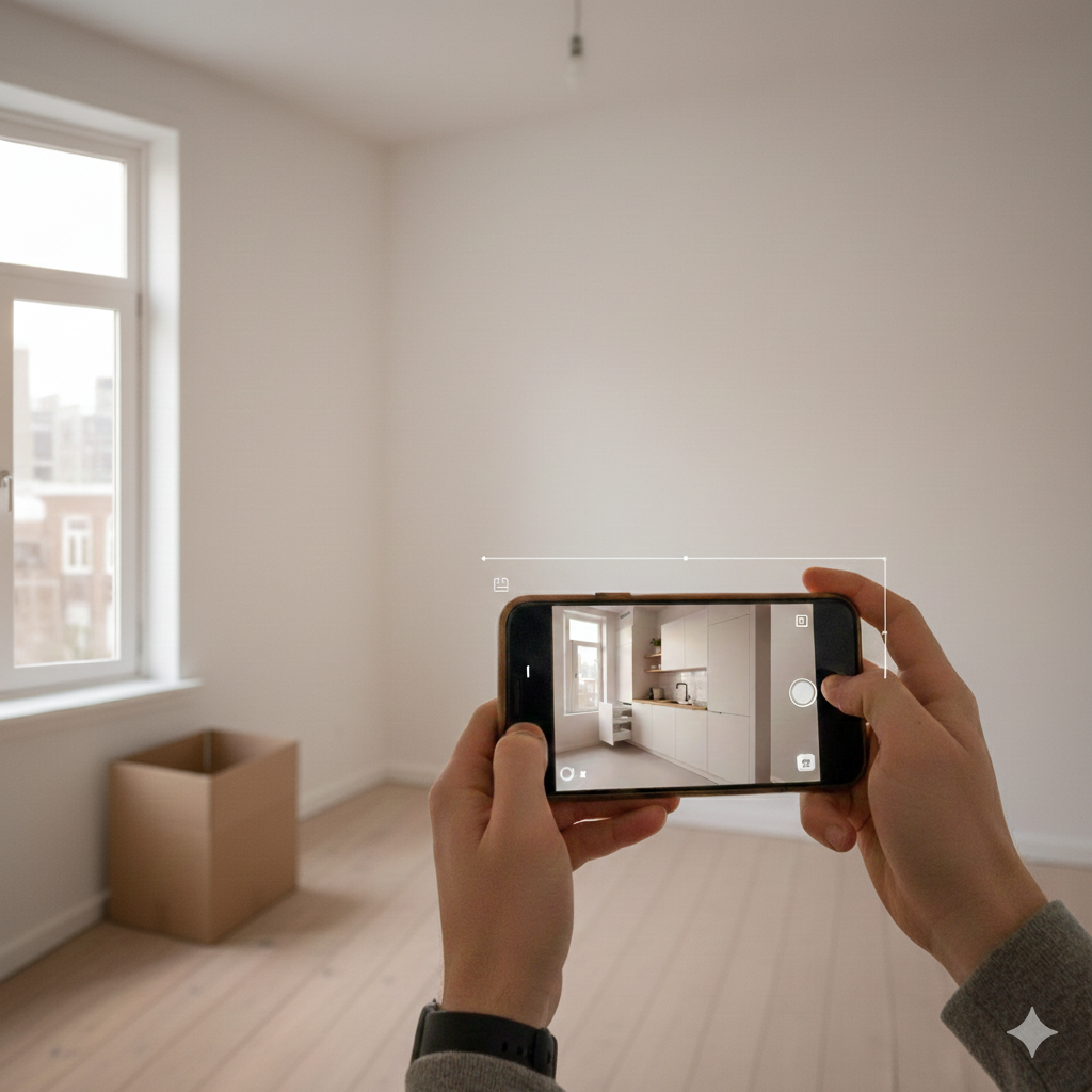 keuken AR tool app scannen telefoon smartphone